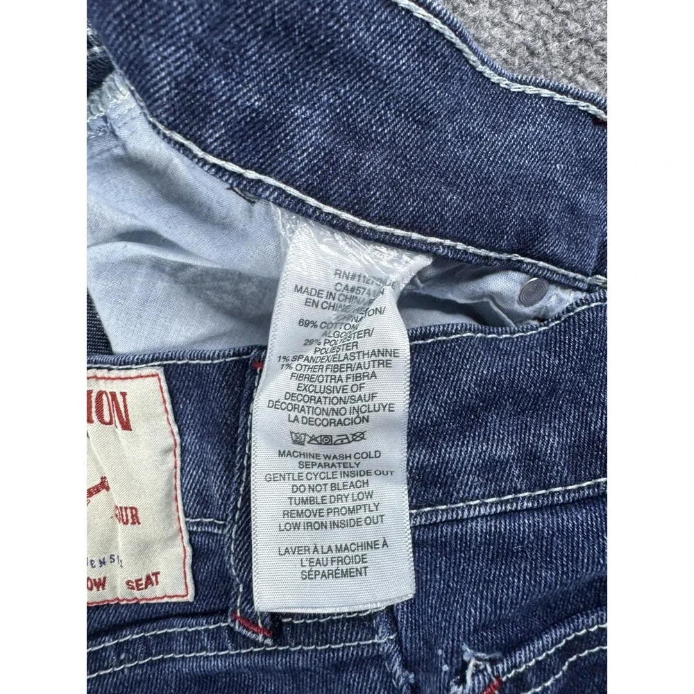 True Religion Rocco Relaxed Skinny Jeans Mens 29 Blue Dark Wash Denim Rap Y2K